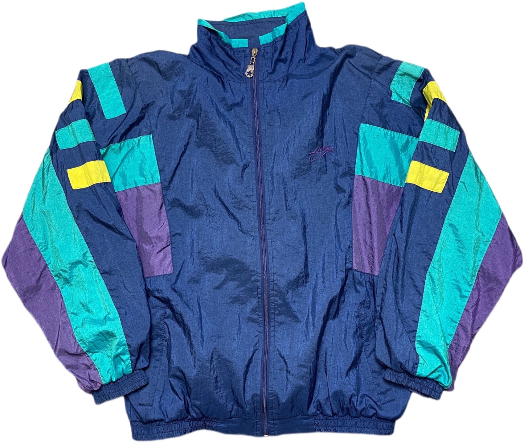 Vintage Killtec Track Jacket Blue Nylon XL