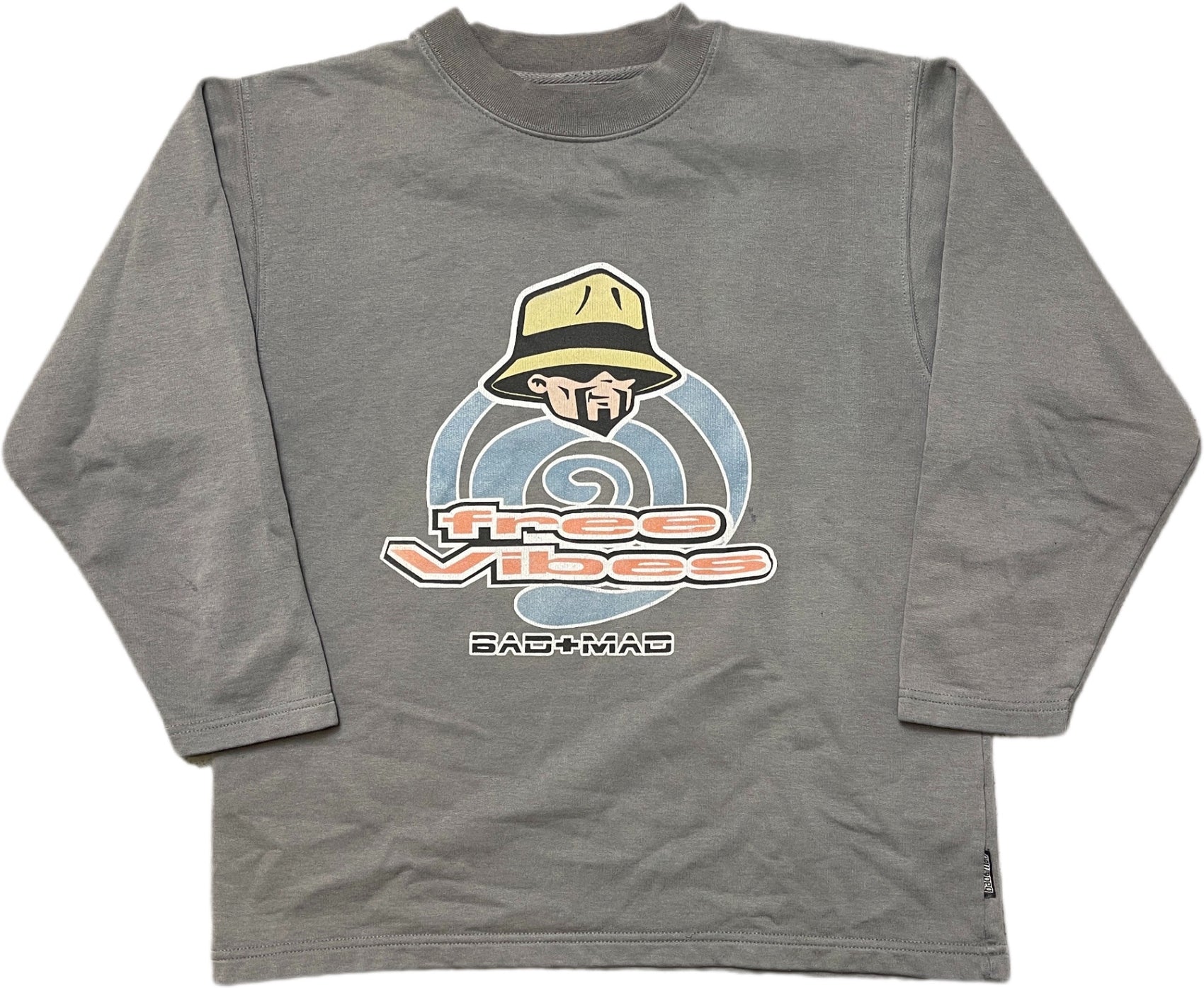 Y2K Bad & Mad Sweatshirt Grau Baumwollmix S