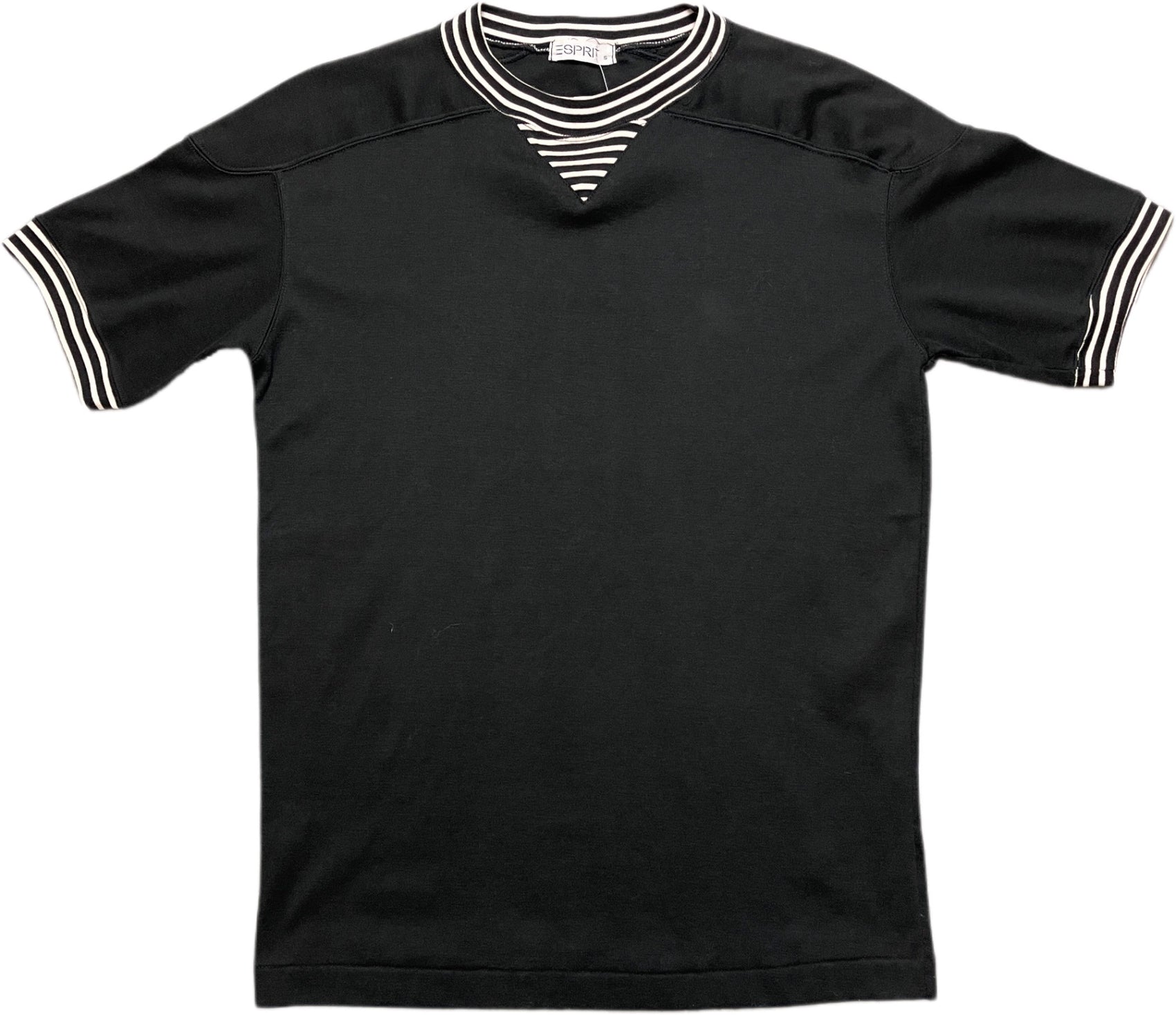 Vintage Esprit T-Shirt Black Polyester S/M