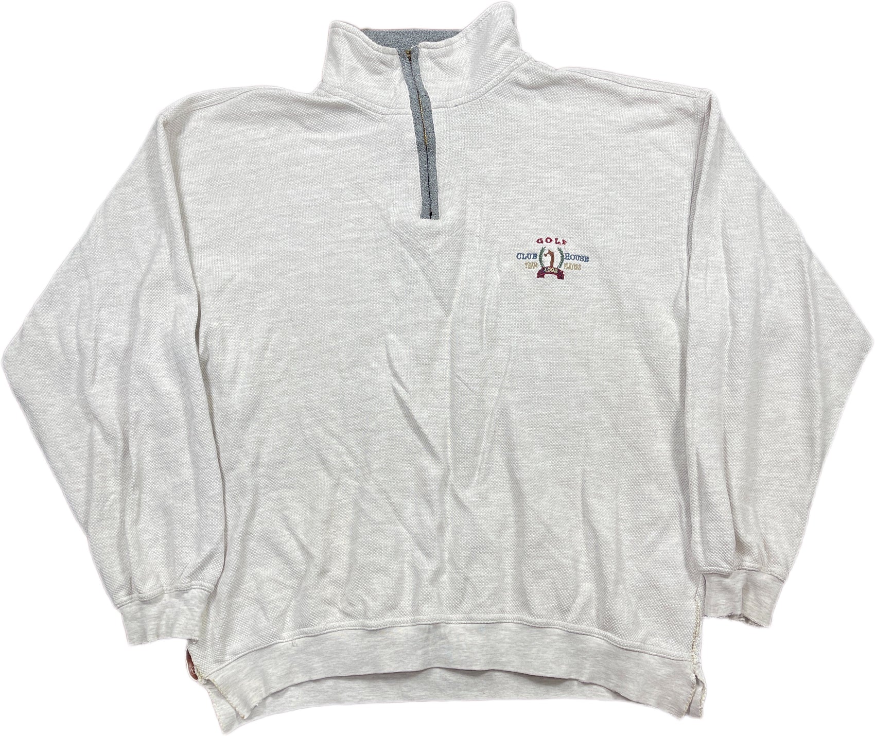 Vintage Gilberto Zip Sweatshirt Off White Cotton L