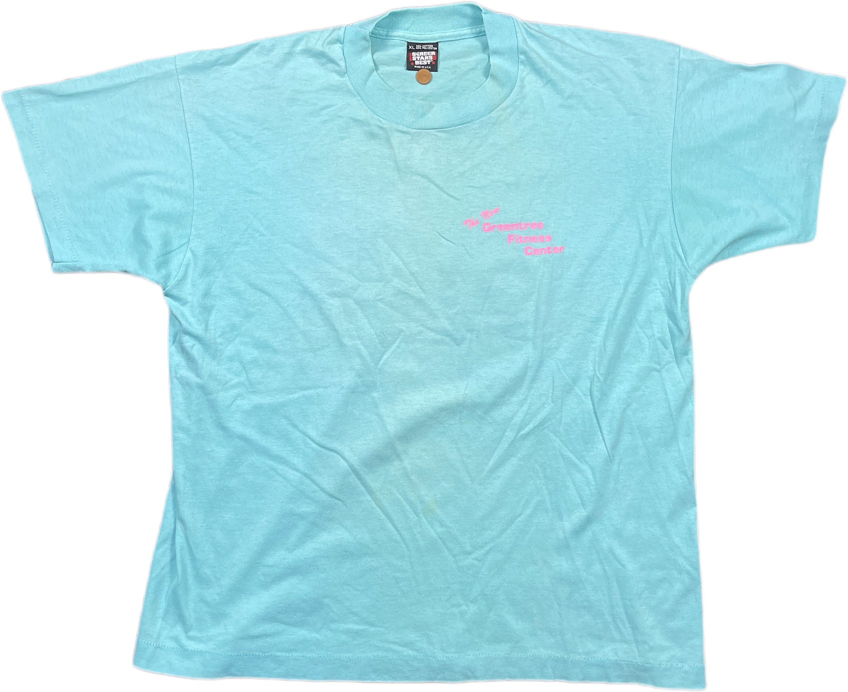 Vintage Screen Stars T-Shirt Blue Cotton Blend XL