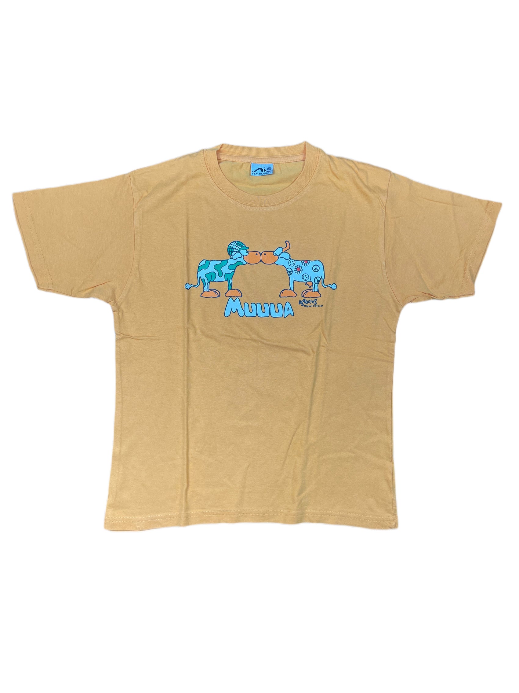 Vintage Cow T-Shirt Orange Miguel Carayga - XS