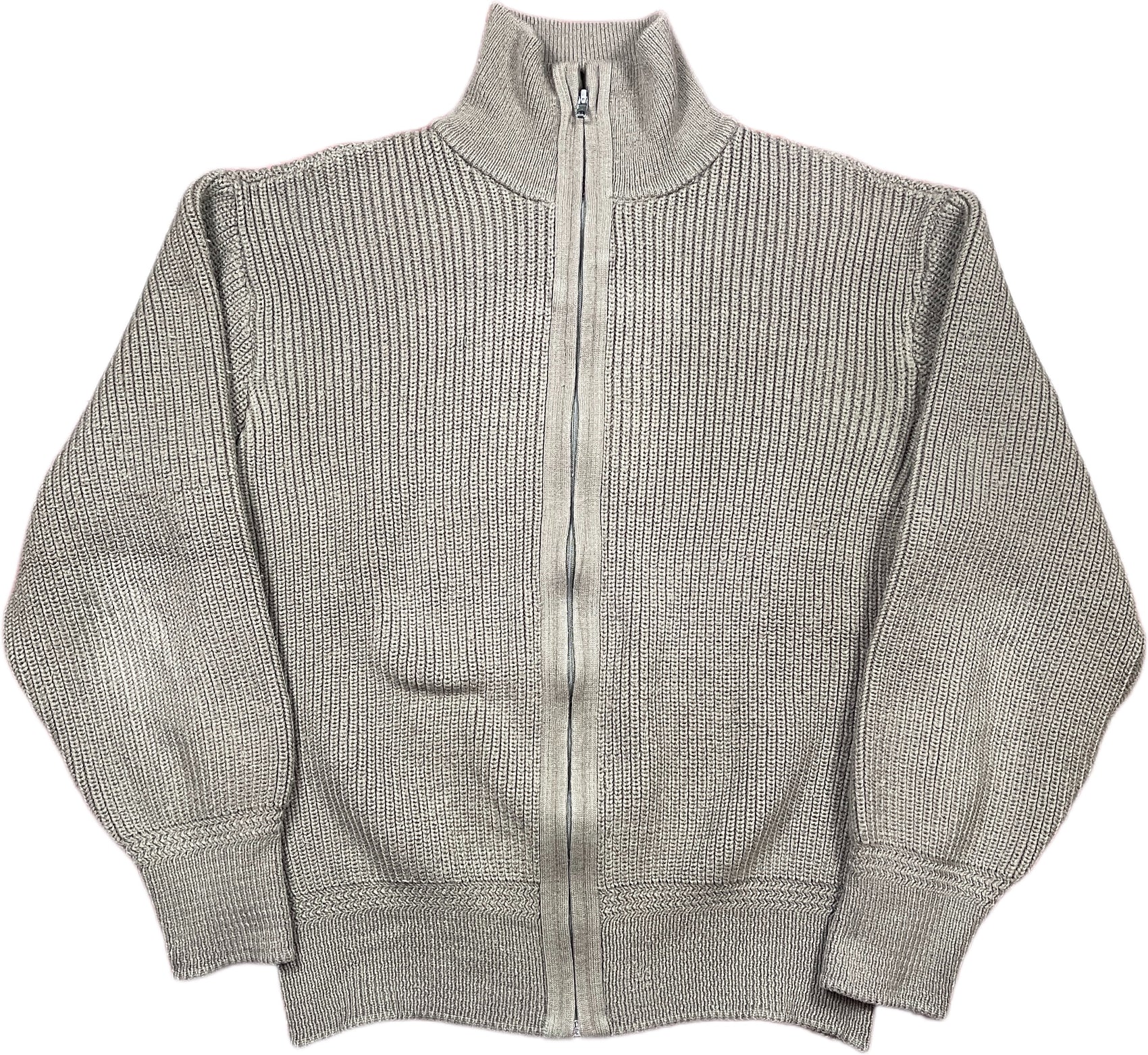 Vintage Knitted Sweatshirt Green Acrylic XL
