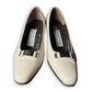 Vintage Balenciaga Off-White Leather BB Logo Buckle Pumps - EU 35