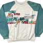 Vintage Reebok Sweatshirt White and Green Cotton M