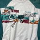 Vintage Reebok Sweatshirt White and Green Cotton M