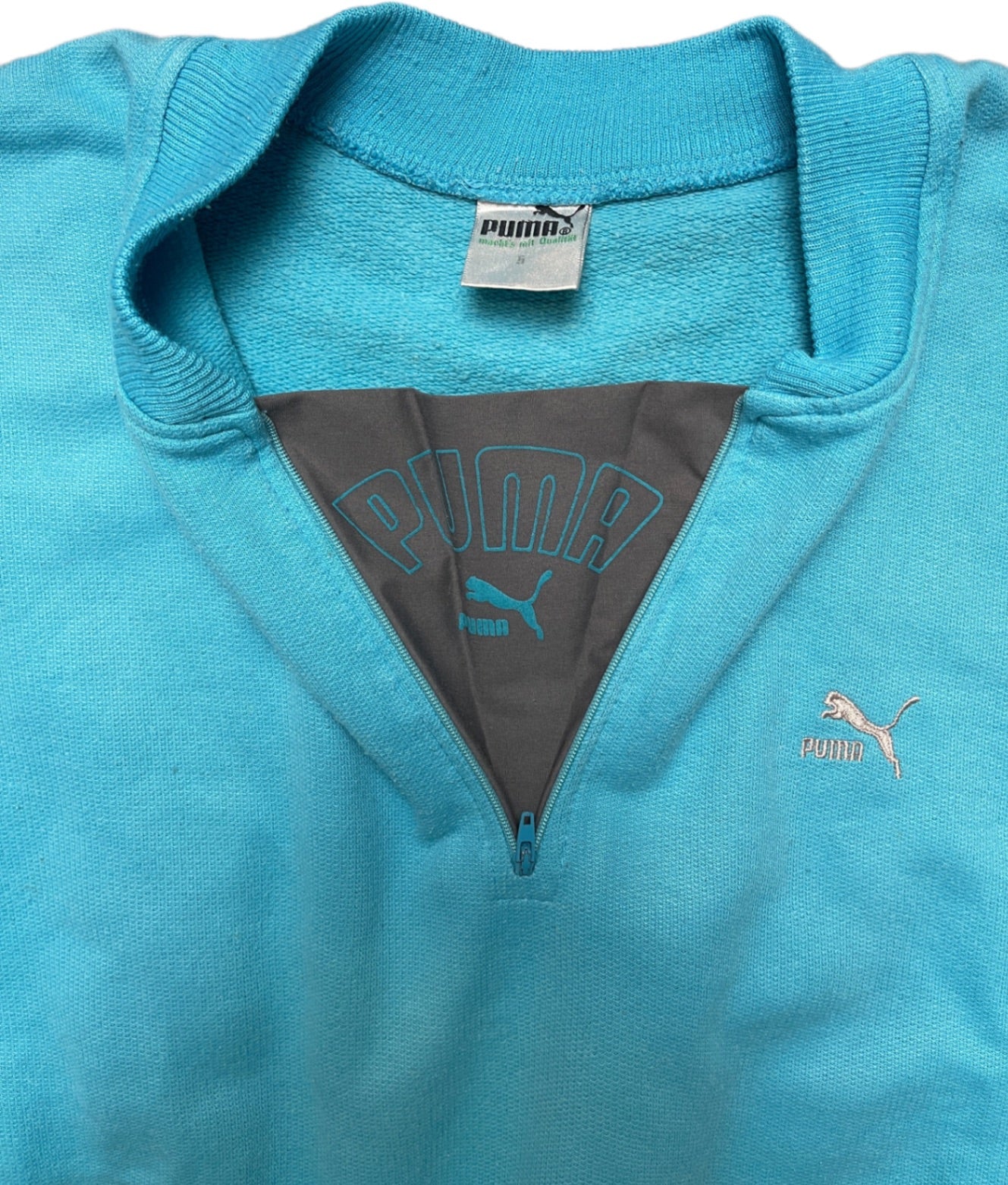 Vintage Puma Sweatshirt Blau Baumwollmix M