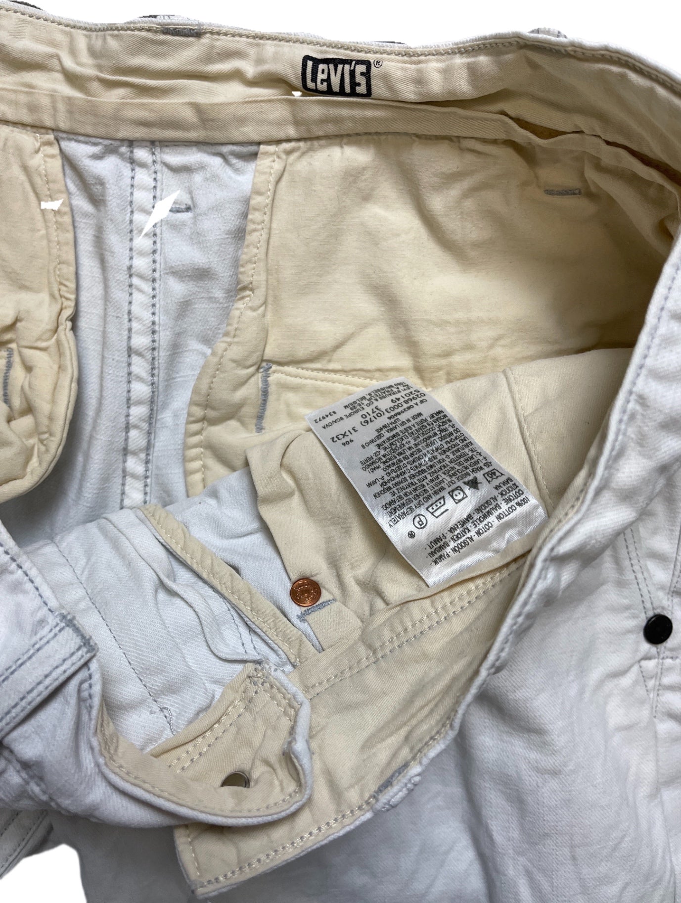 Vintage Sailing Levi's Jeans Weiß Baumwolle S