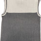 Y2K Fishbone Sweater Vest Gray Cotton L
