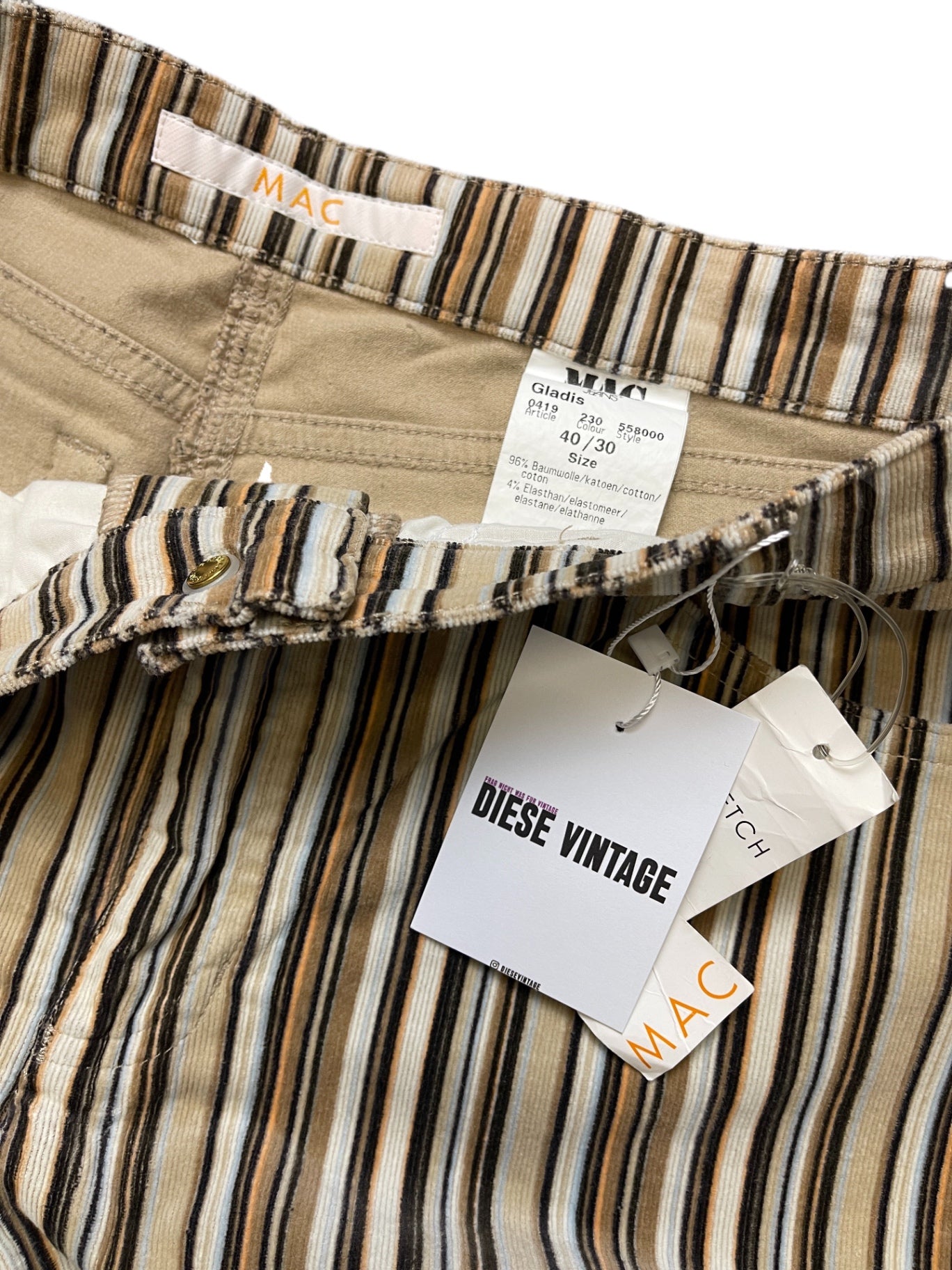 Vintage MAC Flared Corduroy Pants Cotton Blend L