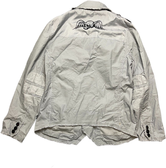 Y2K Von Dutch Jacke Grau Baumwolle M