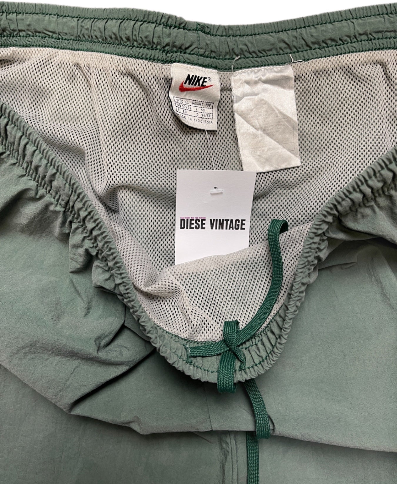 Vintage Nike Swimming Shorts Green Nylon XL