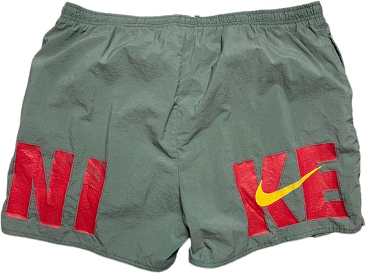 Vintage Nike Swimming Shorts Green Nylon XL