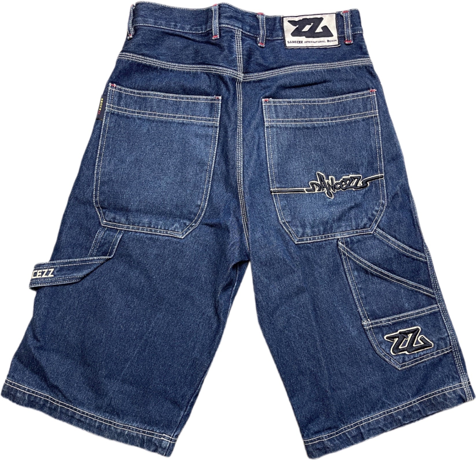 Vintage Sancezz Jorts Shorts Blau Baumwolle M