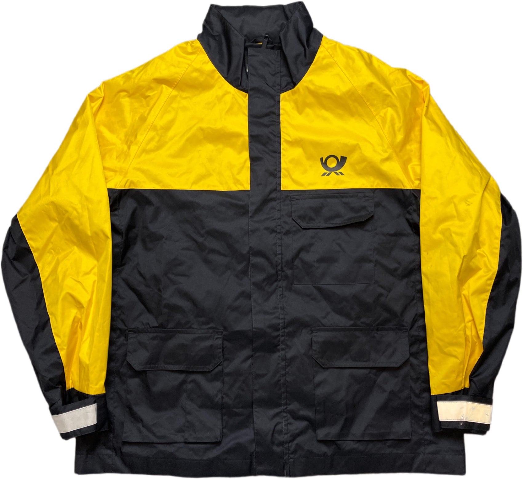 Deutsche Post Jacke Gelb und Schwarz Synthetik L