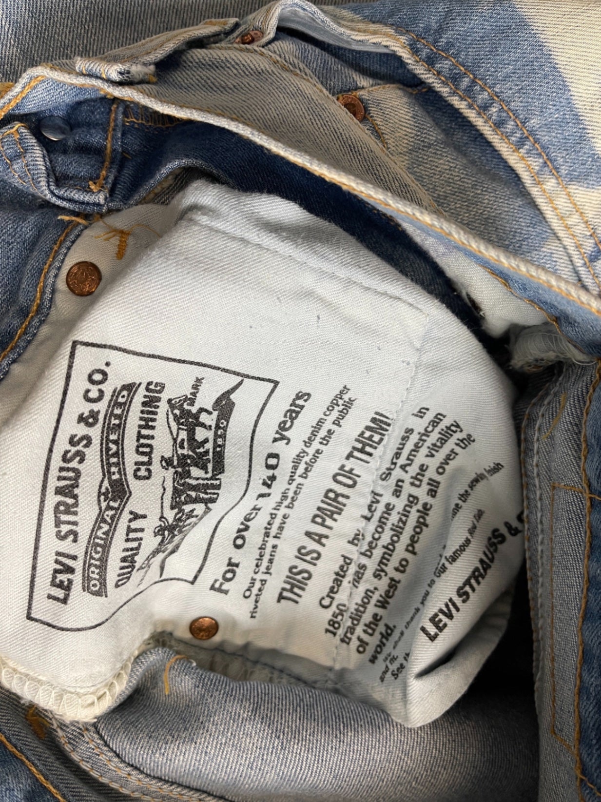Vintage Levi's Schlaghose 525 04 Jeanshose Hellblau Baumwolle XS