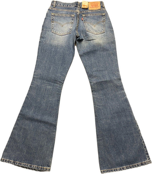 Vintage 544 04 Levi's Flared Denim Pants Blue Cotton XS