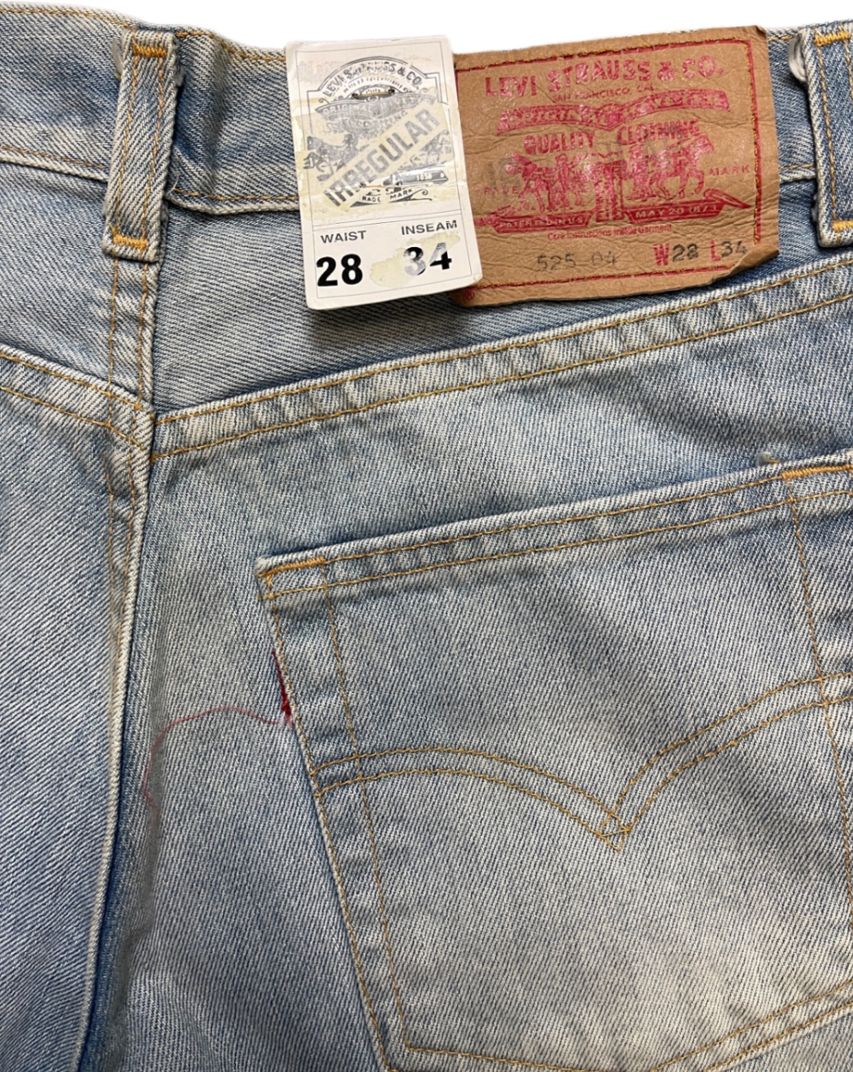 Vintage Levi's Schlaghose 525 04 Jeanshose Hellblau Baumwolle XS
