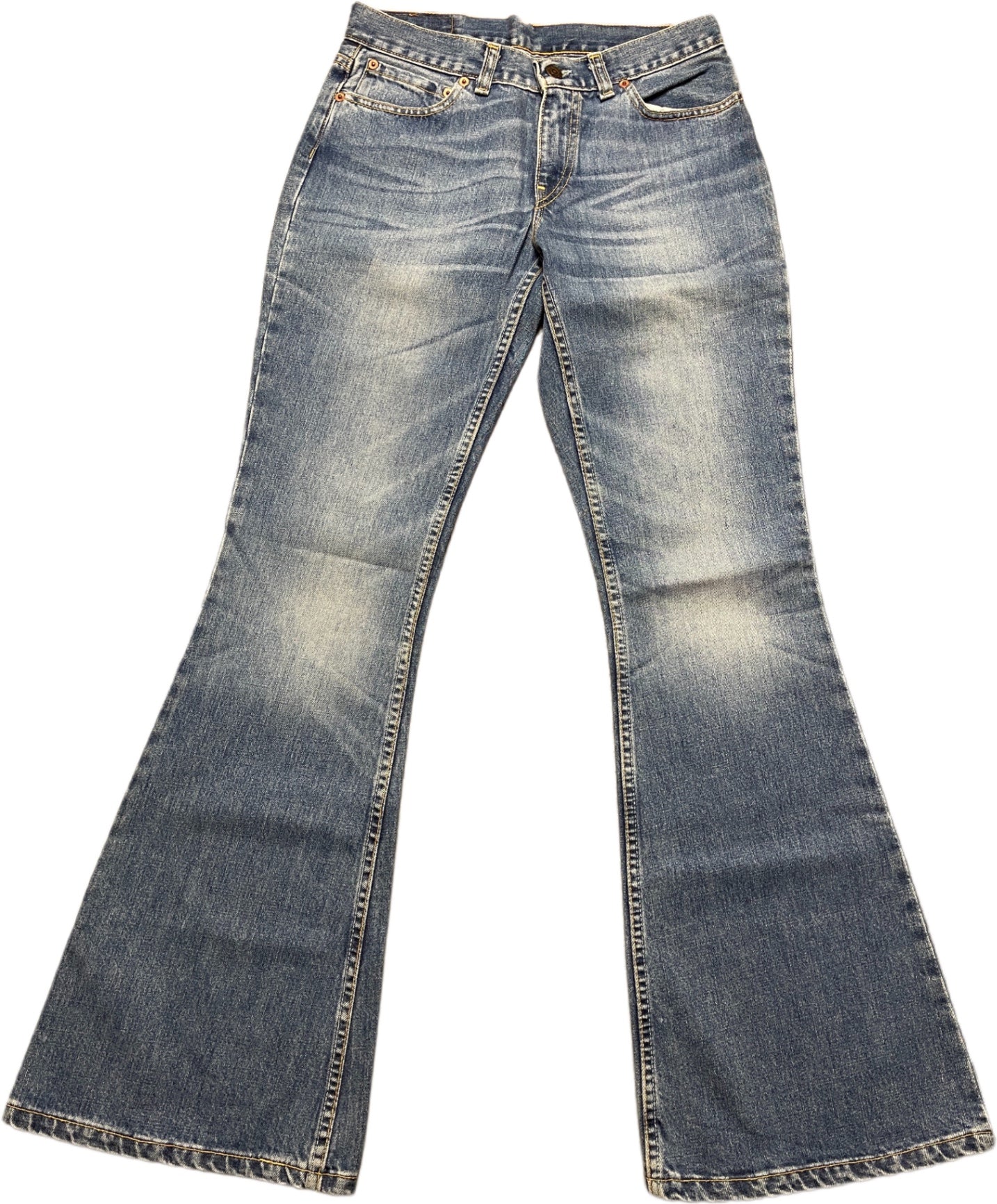 Vintage 544 04 Levi's Flared Denim Pants Blue Cotton XS