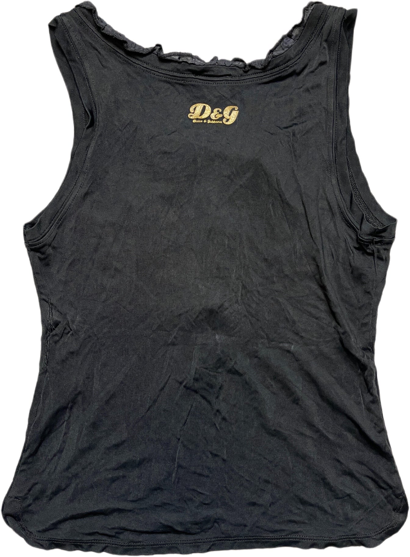 Y2K Dolce & Gabbana Tops Schwarz Synthetik M