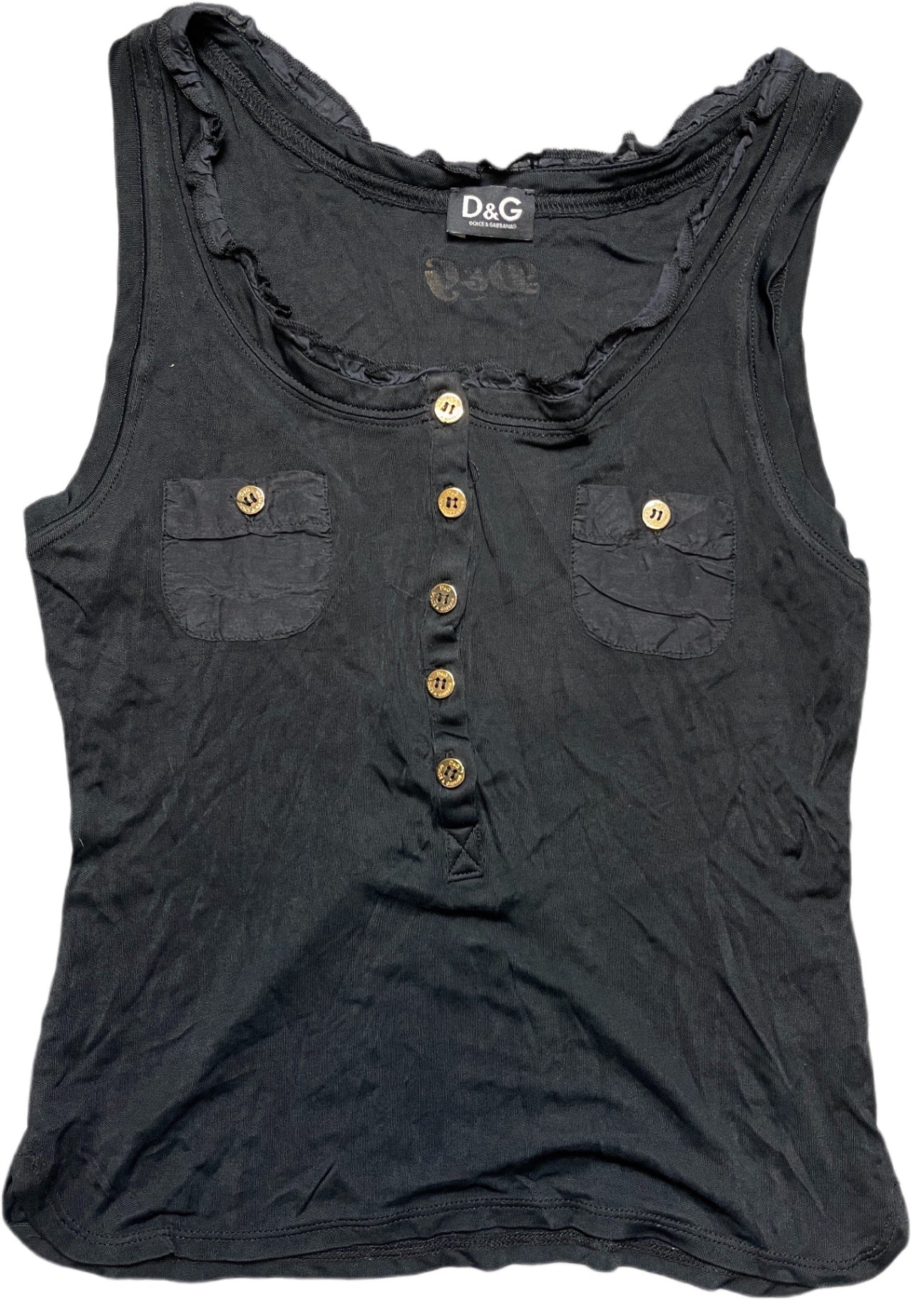 Y2K Dolce & Gabbana Tops Schwarz Synthetik M