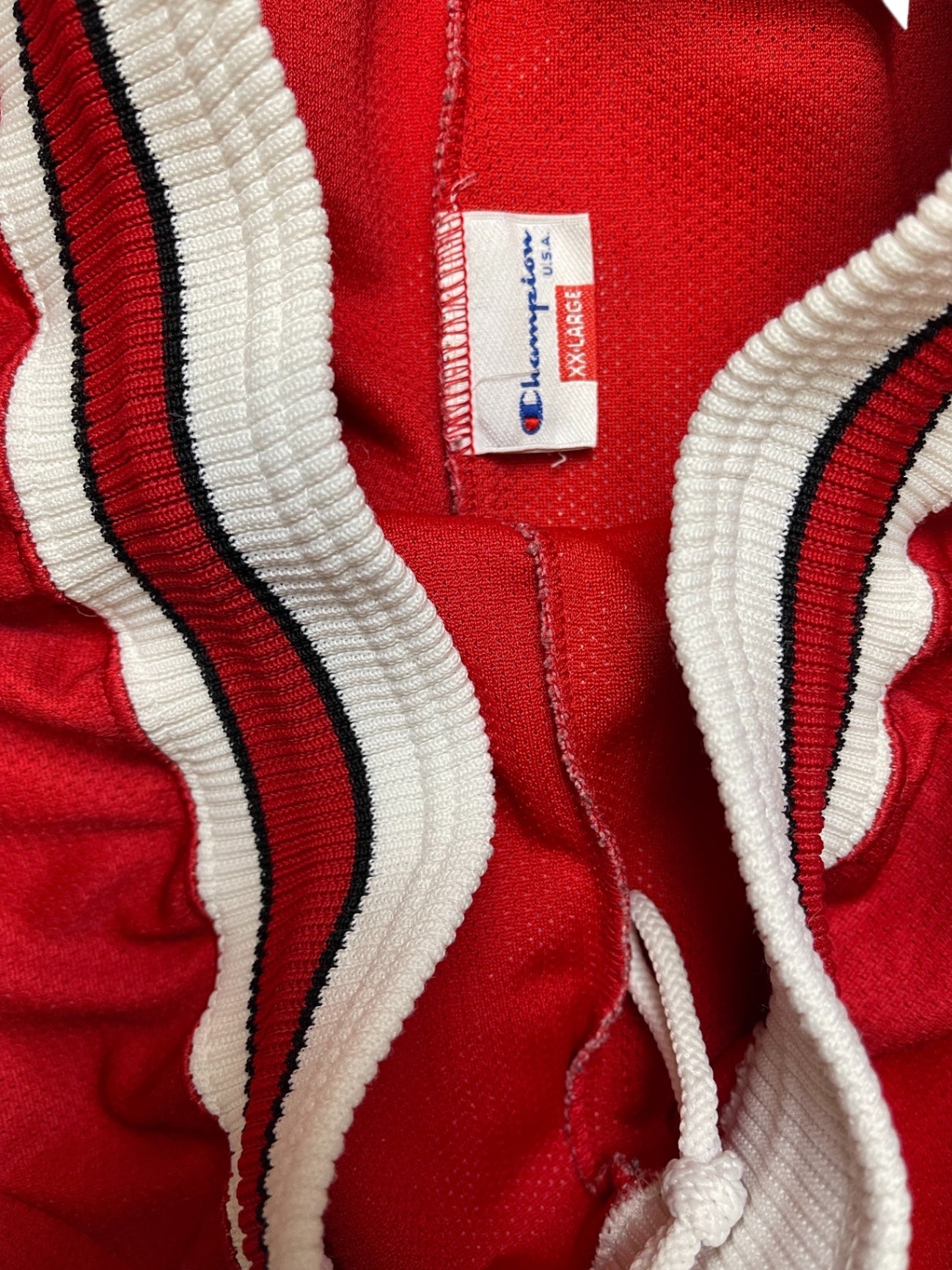 Vintage Champion Chicago Bulls Sport Shorts Red Polyester XXL