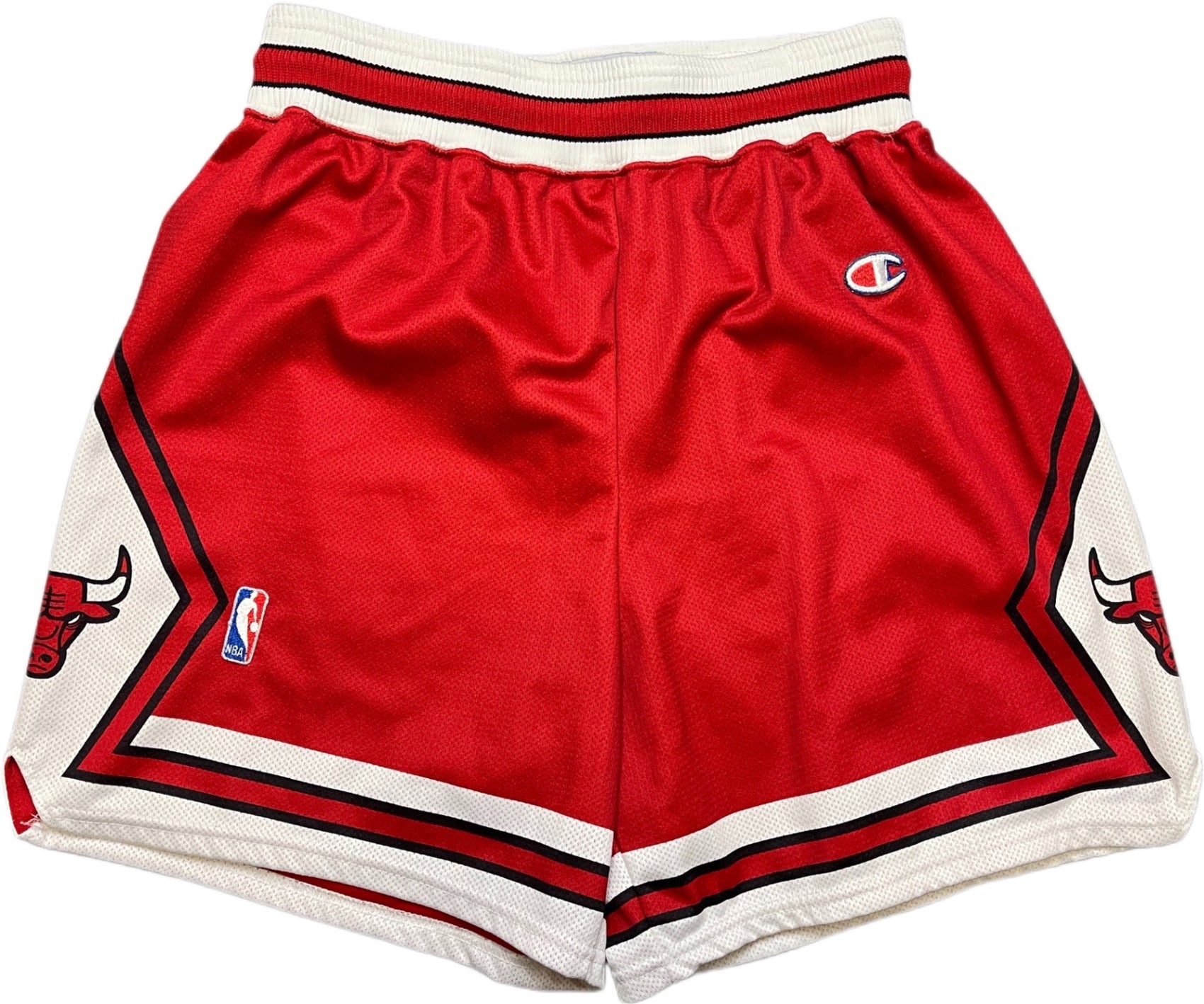 Vintage Champion Chicago Bulls Sport Shorts Red Polyester XXL