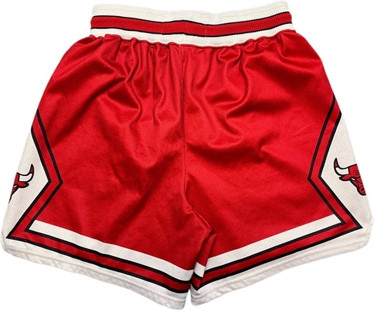 Vintage Champion Chicago Bulls Sport Shorts Red Polyester XXL