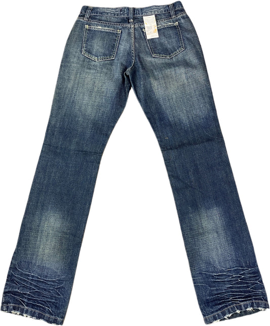 Y2K Displaj Denim Pants Blue Cotton XL