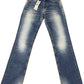 Y2K Deadstock Lee Jeanshose Blau Baumwolle XXS