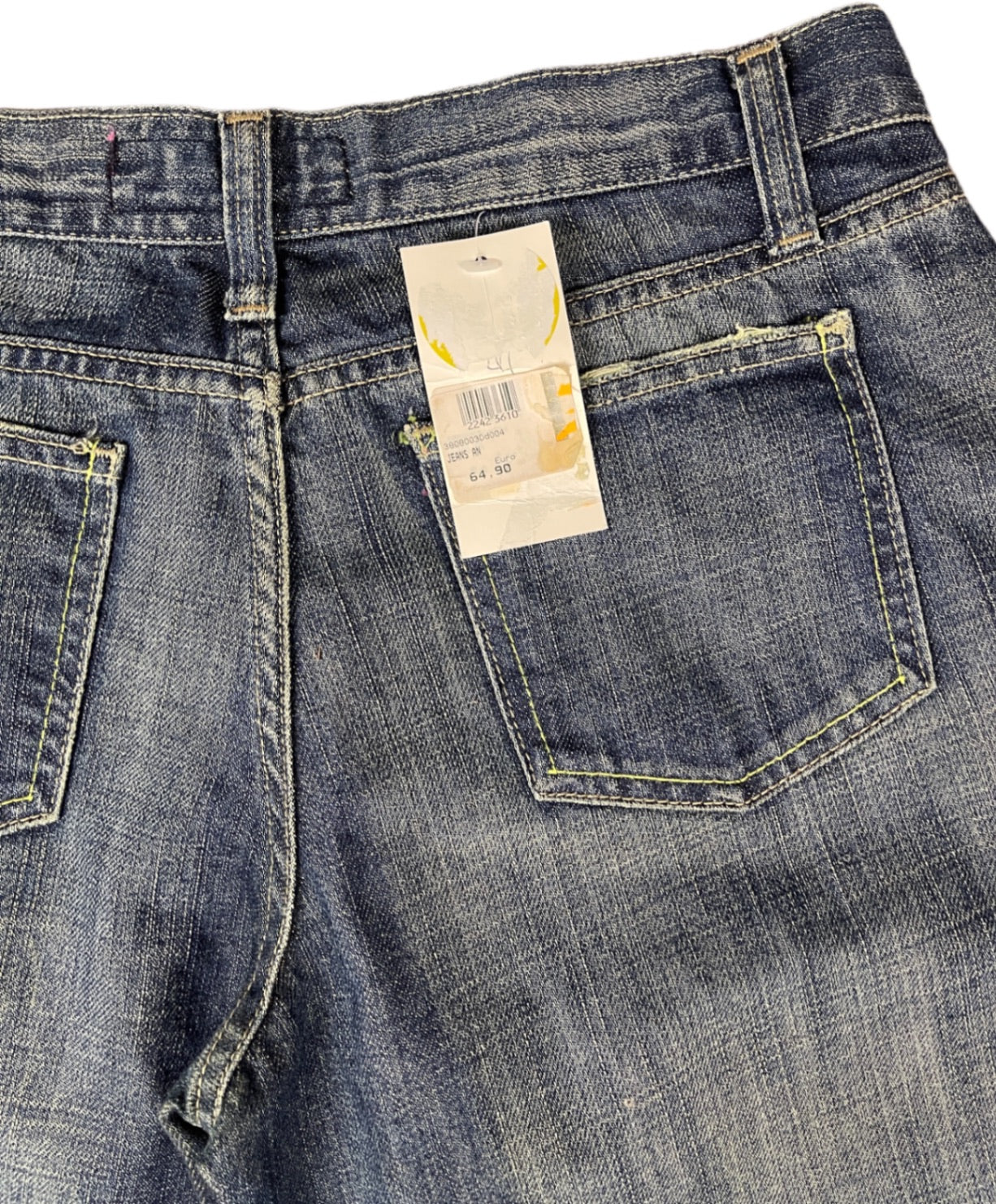 Y2K Displaj Denim Pants Blue Cotton XL