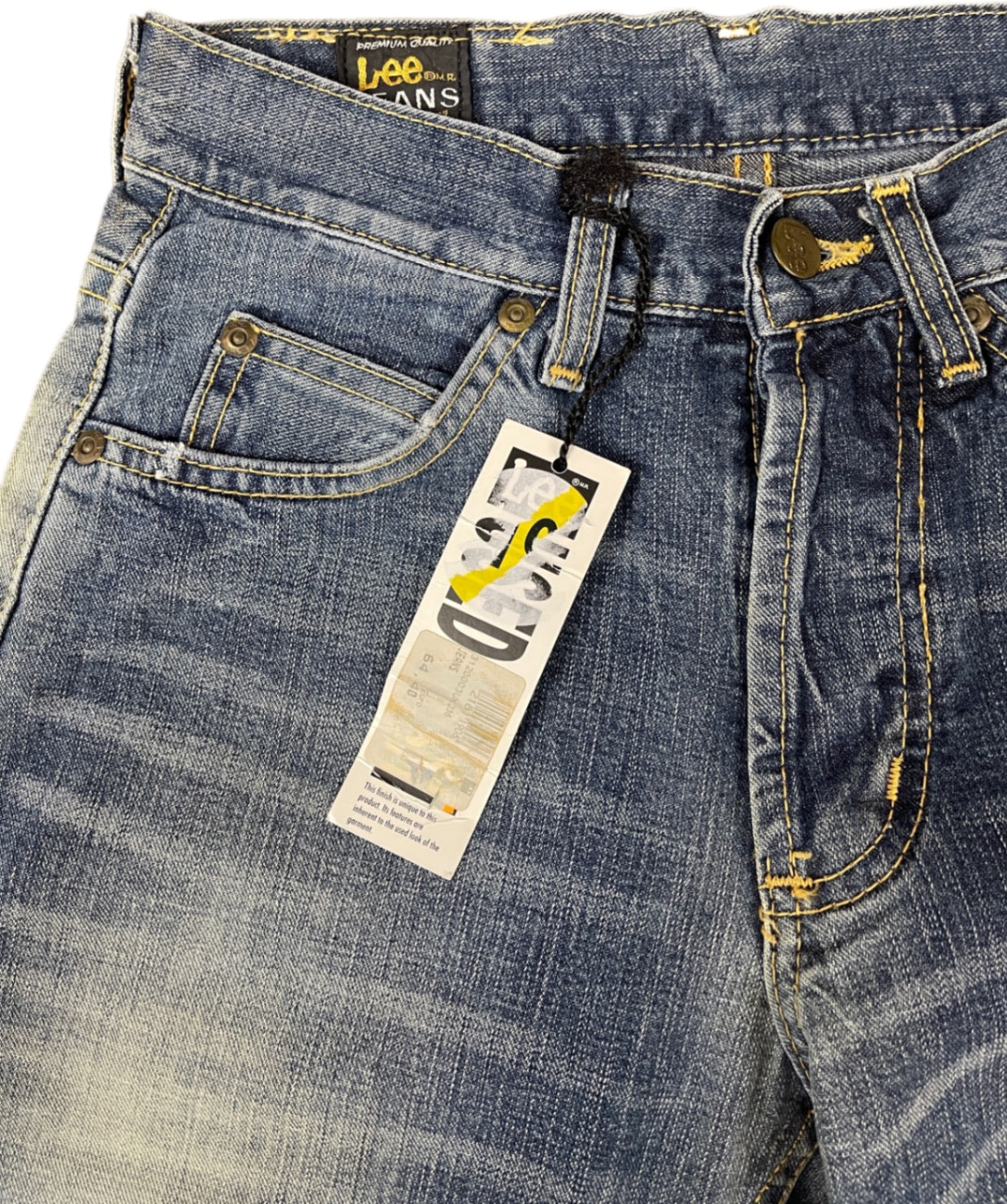 Y2K Deadstock Lee Jeanshose Blau Baumwolle XXS