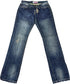 Y2K Displaj Denim Pants Blue Cotton XL