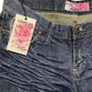 Y2K Displaj Jeanshose Dunkelblau Baumwolle XL