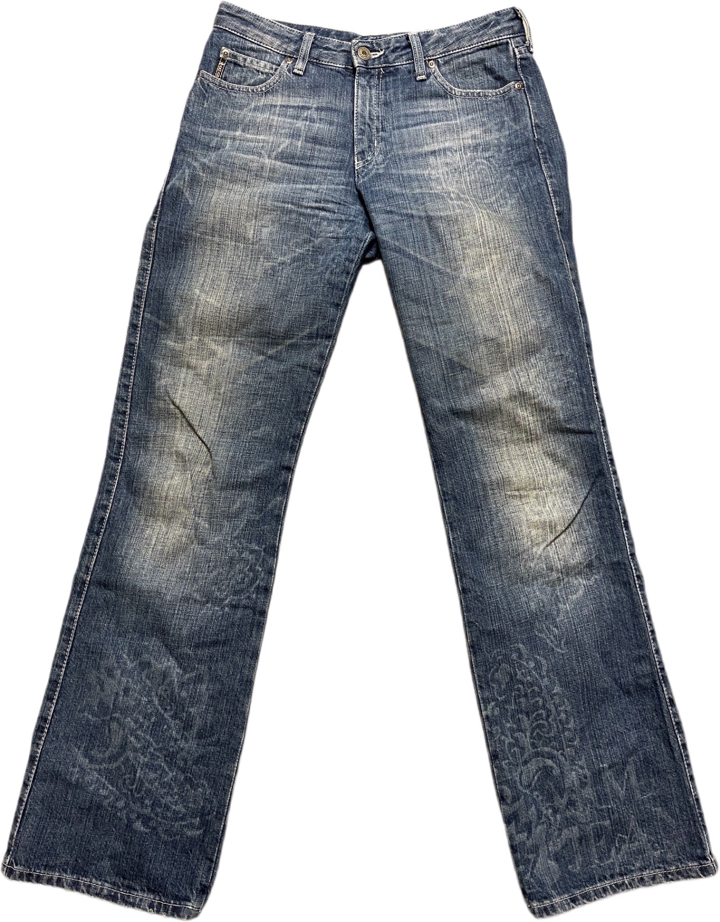 Armani Jeans Bootcut Hose Blau Denim S