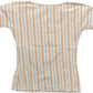 Lacoste Top Beige Striped Cotton Blend M