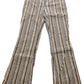 Vintage Deadstock MAC Flared Corduroy Pants Beige Striped Cotton Blend M