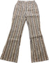 Vintage Deadstock MAC Flared Corduroy Pants Beige Striped Cotton Blend M