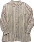 Vintage Casual Wear Longsleeve Shirt Brown Stripes Linen Blend XXL