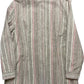 Vintage Casual Wear Longsleeve Shirt Brown Stripes Linen Blend XXL