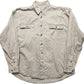 Vintage Camargue Langarmhemd Beige Baumwolle XL