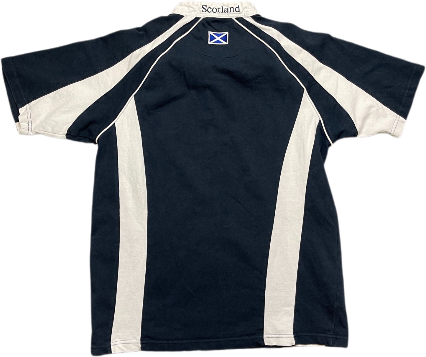 Pride of Rugby Scotland Shirt Schwarz und Weiß Baumwolle S