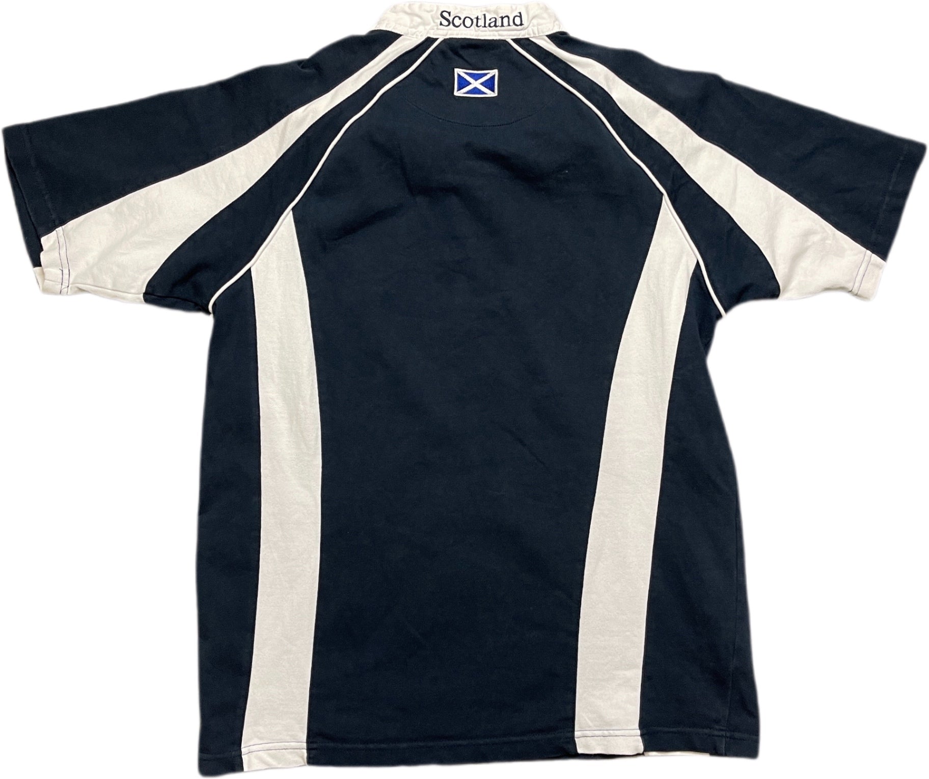 Pride of Rugby Scotland Shirt Schwarz und Weiß Baumwolle S