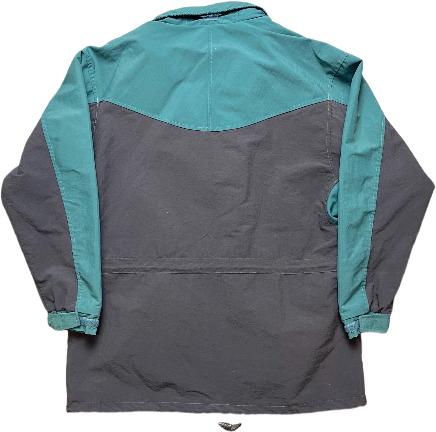 Vintage Adidas Adventure Jacke Türkis und Grau Polyester L