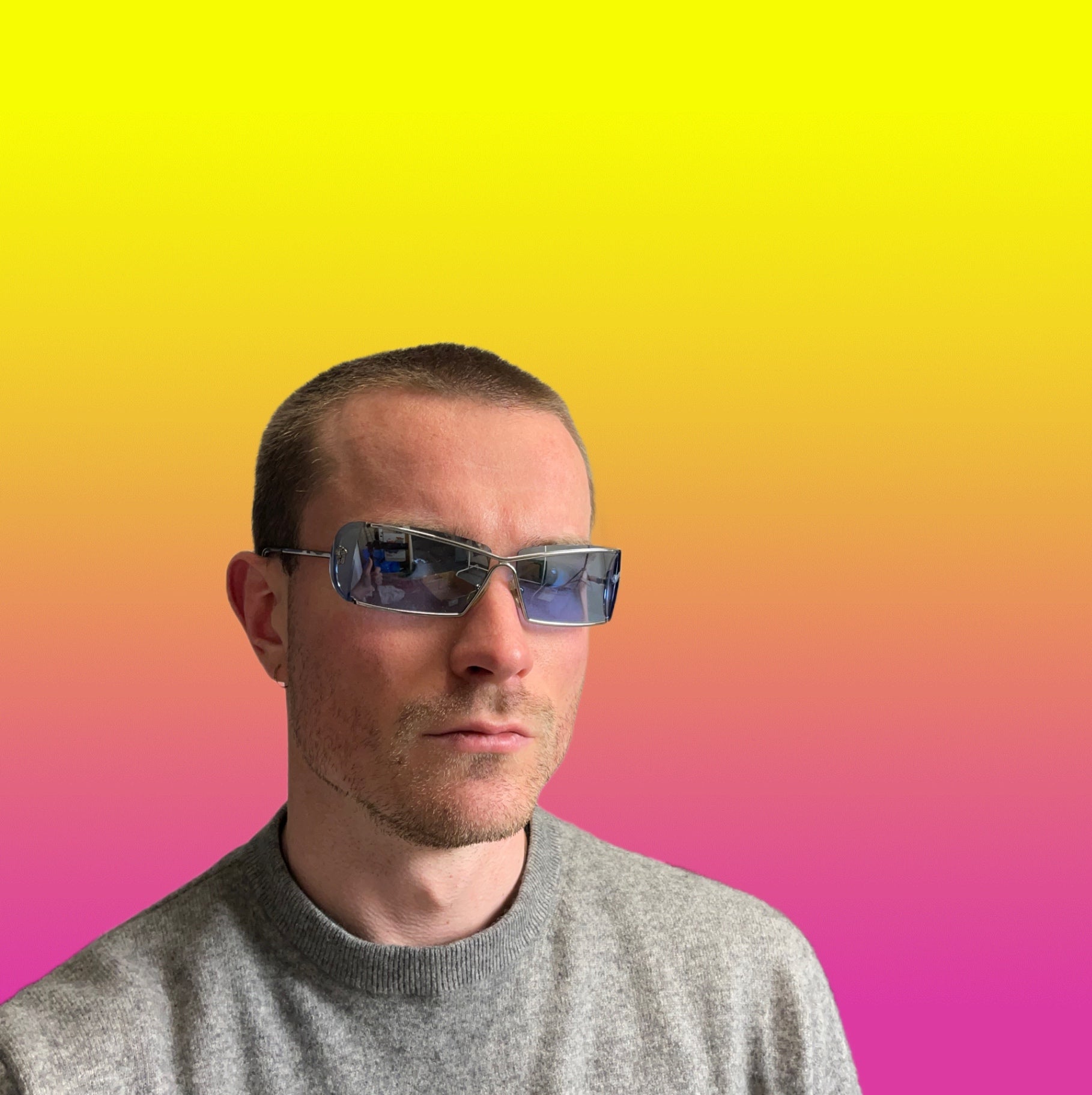 Versace Sonnenbrille Hellblau