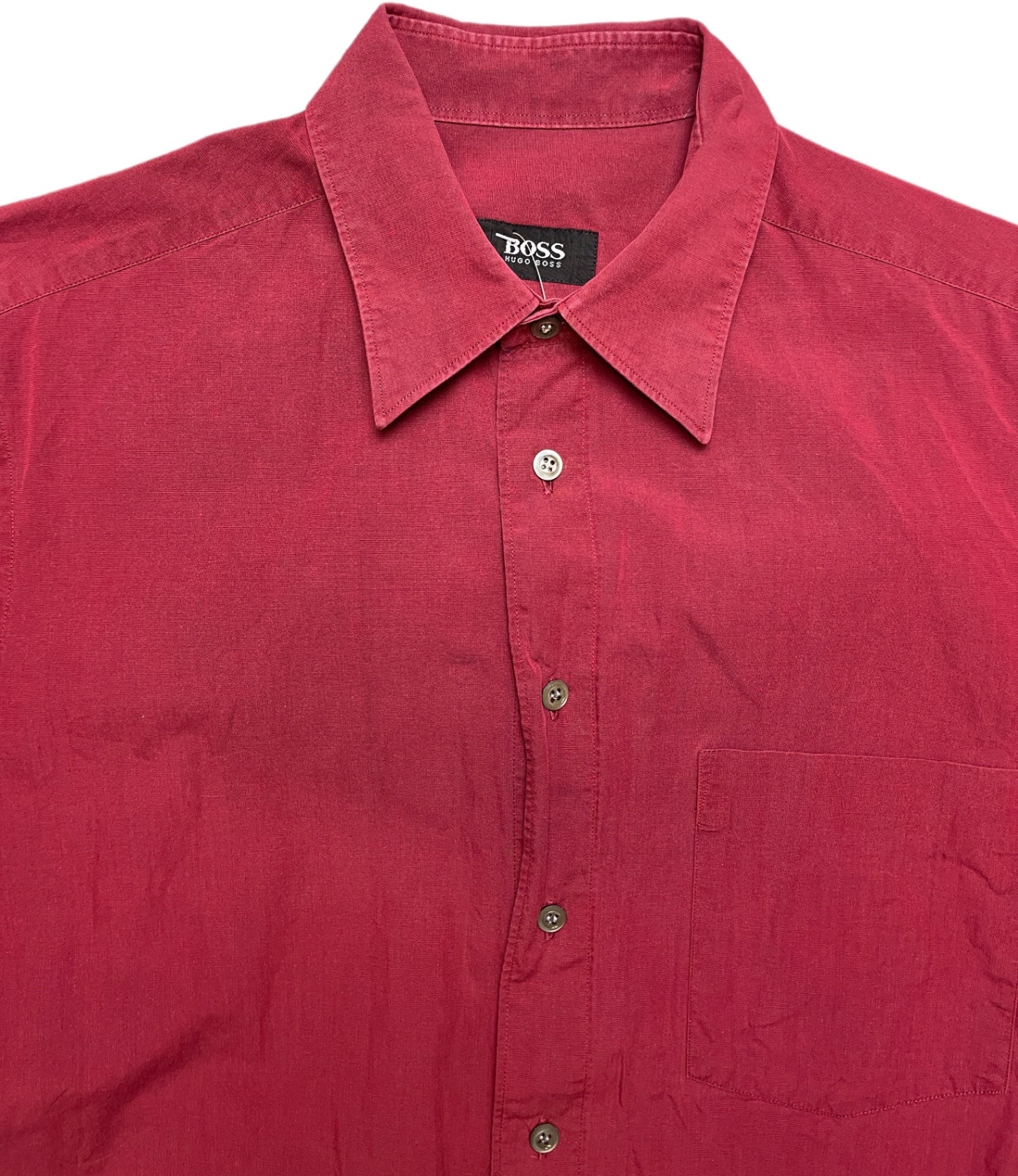 Hugo Boss Shortsleeve Shirt Red Cotton S