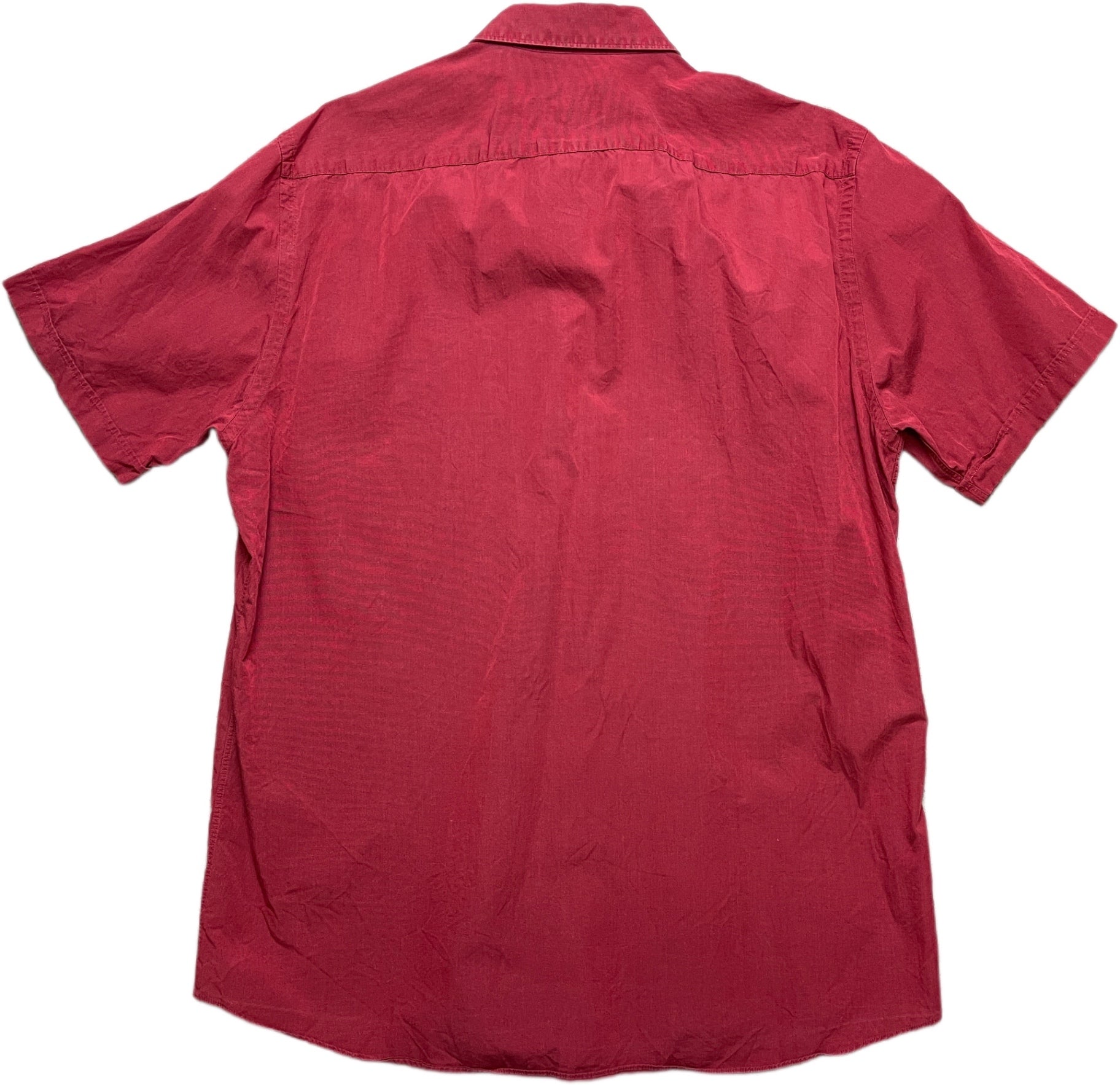 Hugo Boss Shortsleeve Shirt Red Cotton S