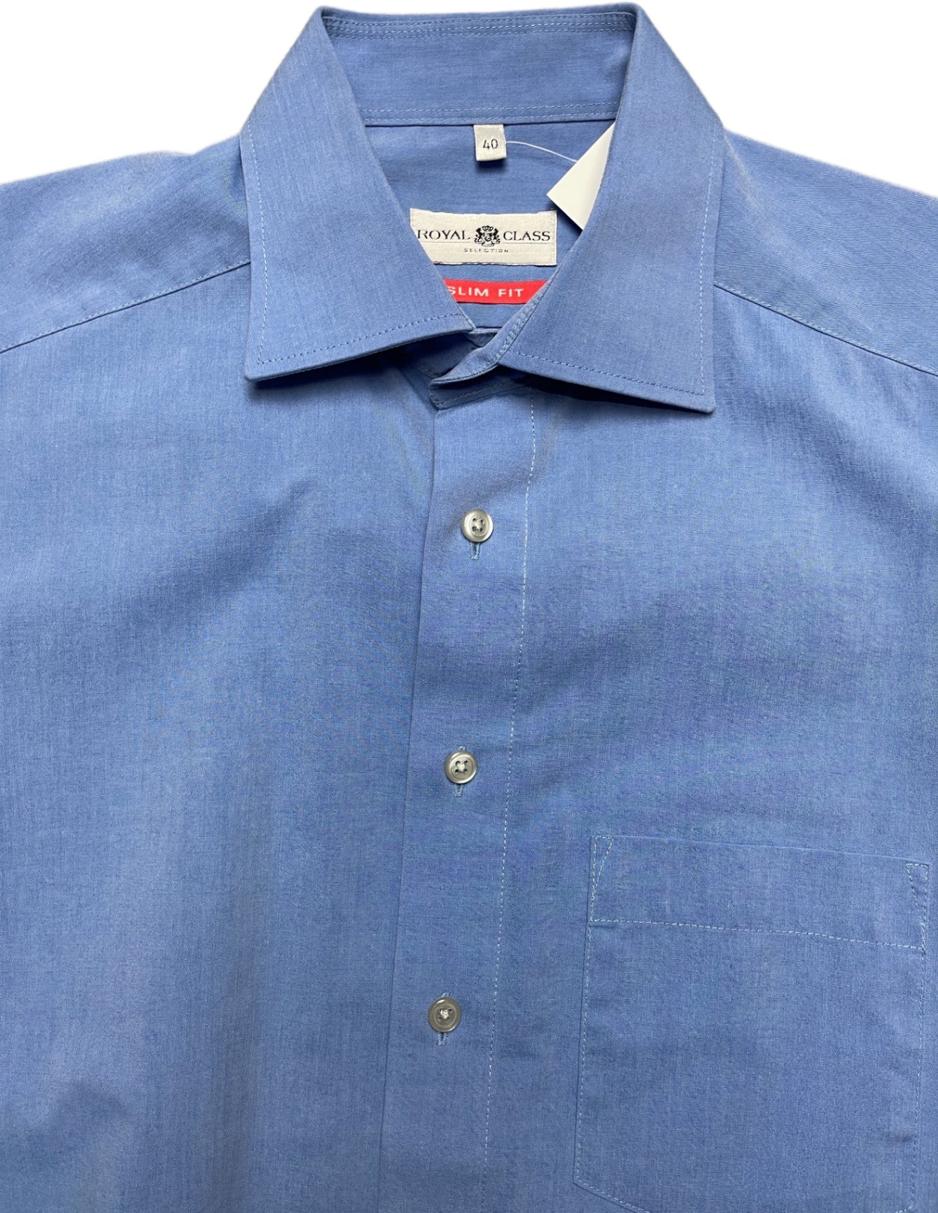 Royal Class Slim Fit Hemd Hellblau Baumwolle L