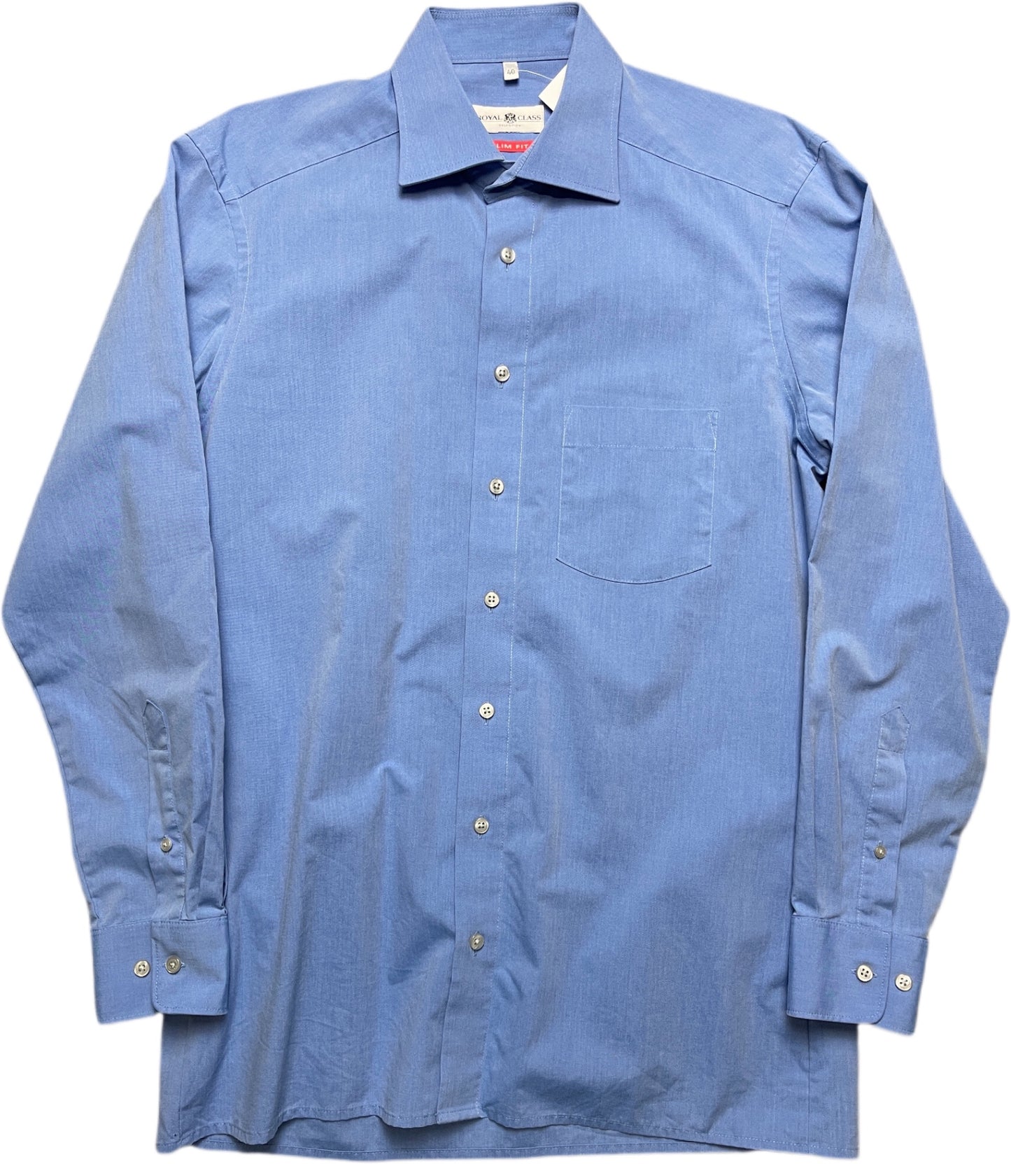 Royal Class Slim Fit Hemd Hellblau Baumwolle L