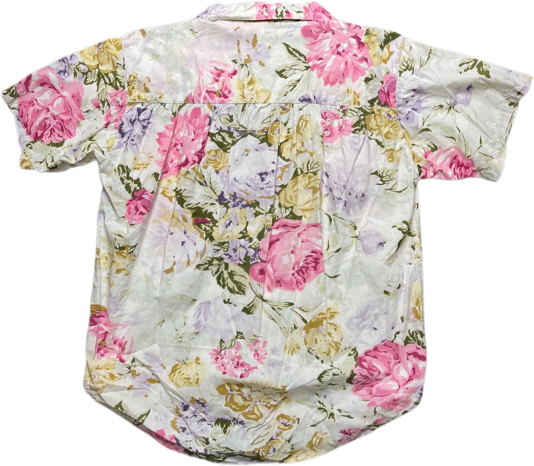 Vintage Short Circuit Shortsleeve Summer Shirt Floral Cotton M